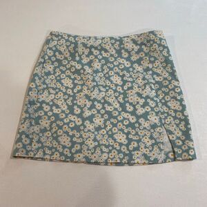Wild Fable Blue Daisy Floral Print Mini Skirt Women’s Size 12 Y2K A-Line